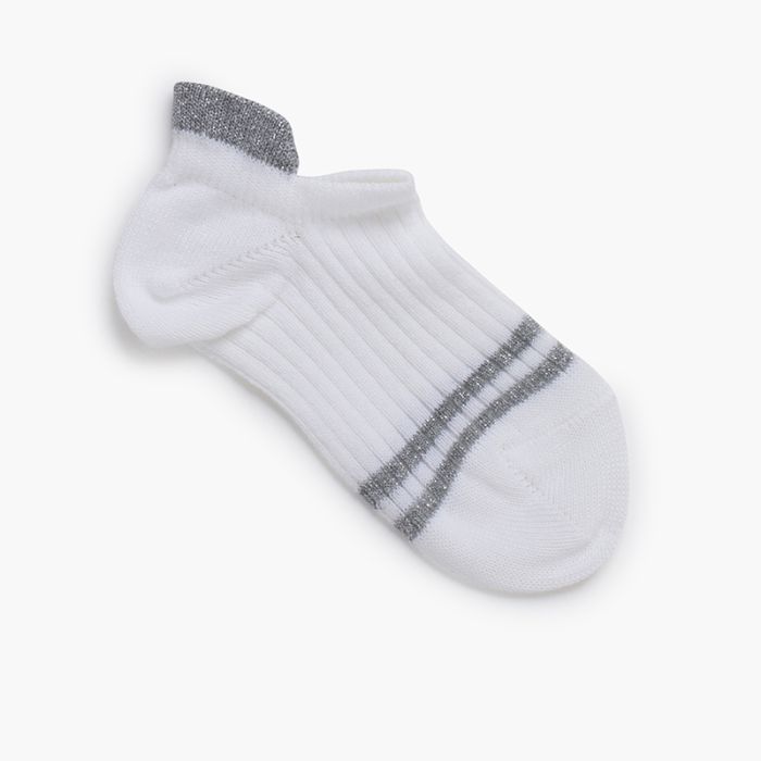 Chaussettes invisibles à rayures brillantes