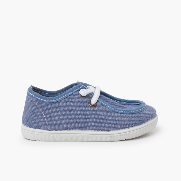 Chaussures bateau wallaby semelle fine lacets élastiques 