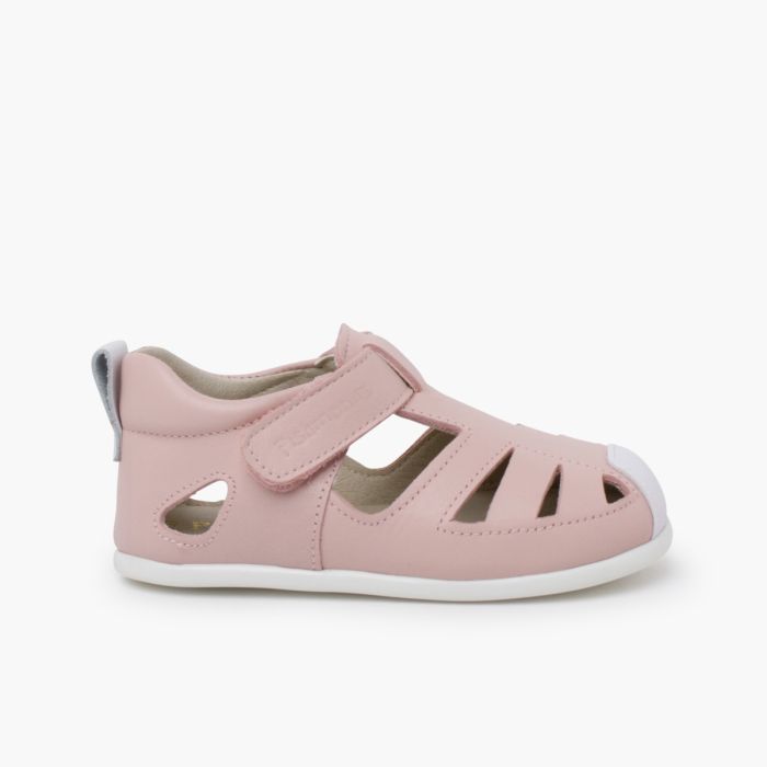 Sandale cuir souple semelle fine