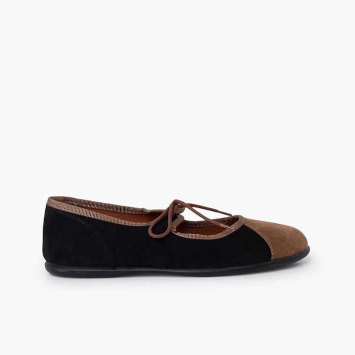 Chaussures babies bicolores lacet fin