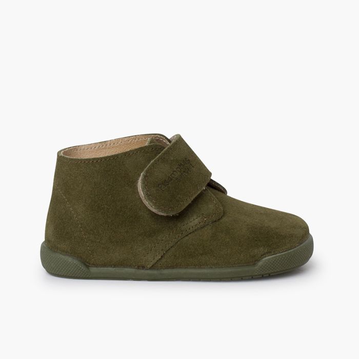 Bottines barefoot suède fermeture scratch