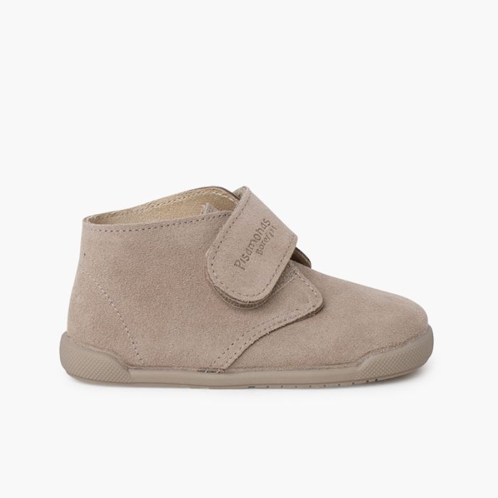 Bottines barefoot suède fermeture scratch