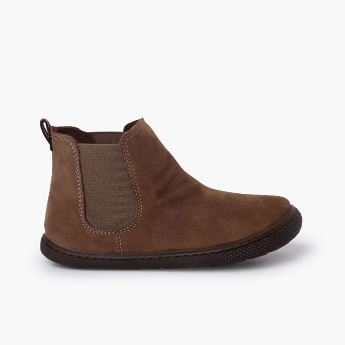 Bottes barefoot cuir suédé style Chelsea