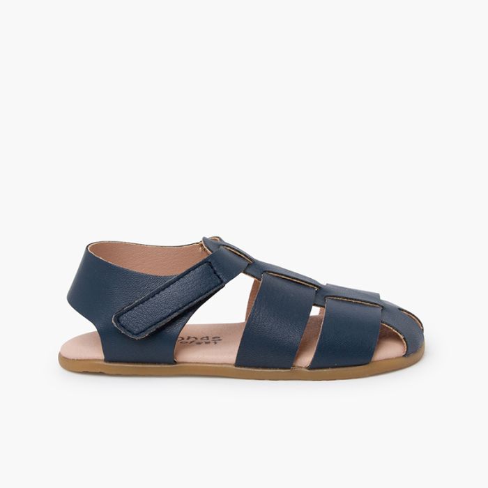 Sandales barefoot brides cuir