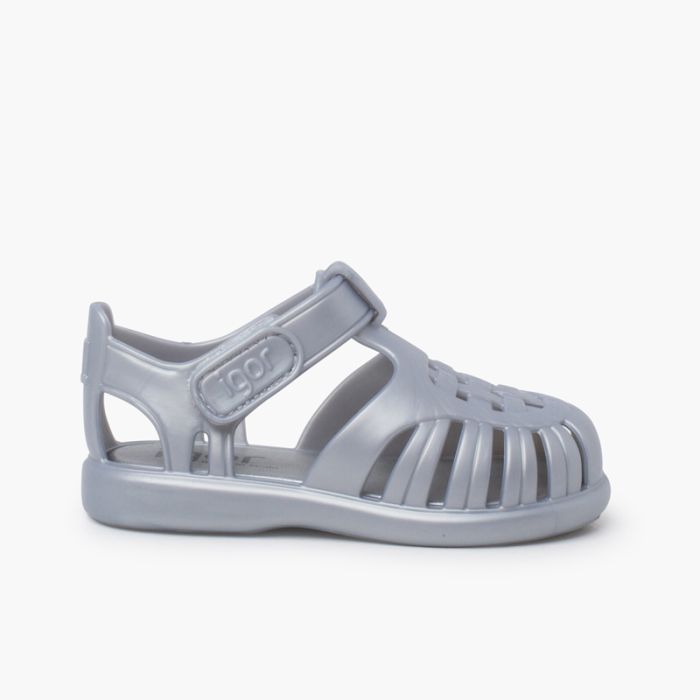 Sandales plastique Tobby métallisées scratch