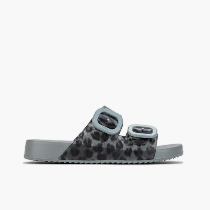 Sandales caoutchouc Habana double boucle imprimé animal
