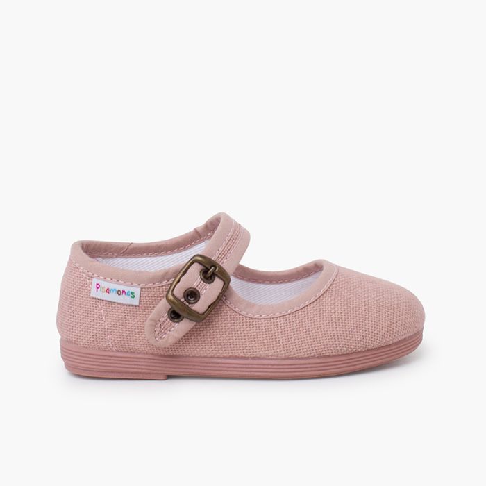 Chaussures babies flexibles lin boucle