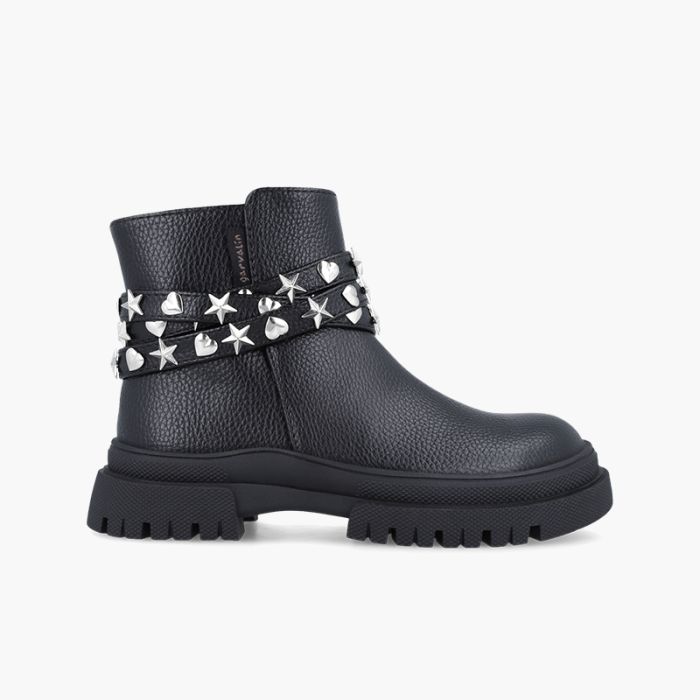 Bottes fille bride cloutée