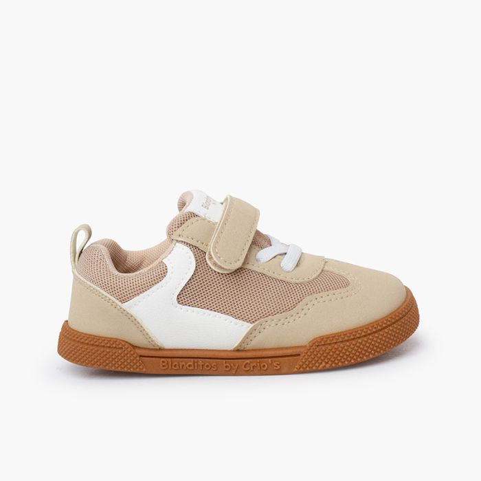 Baskets microfibre Blanditos semelle caramel