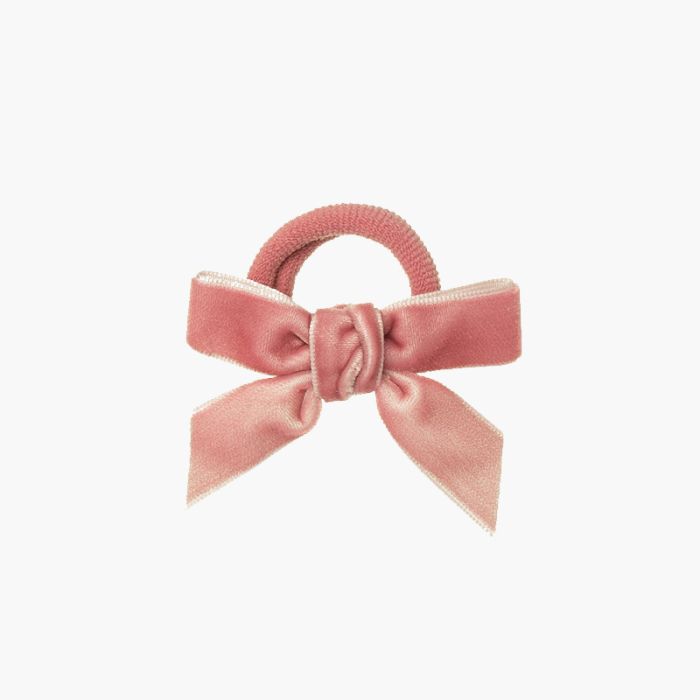 Élastique à cheveux avec nœud papillon en velours