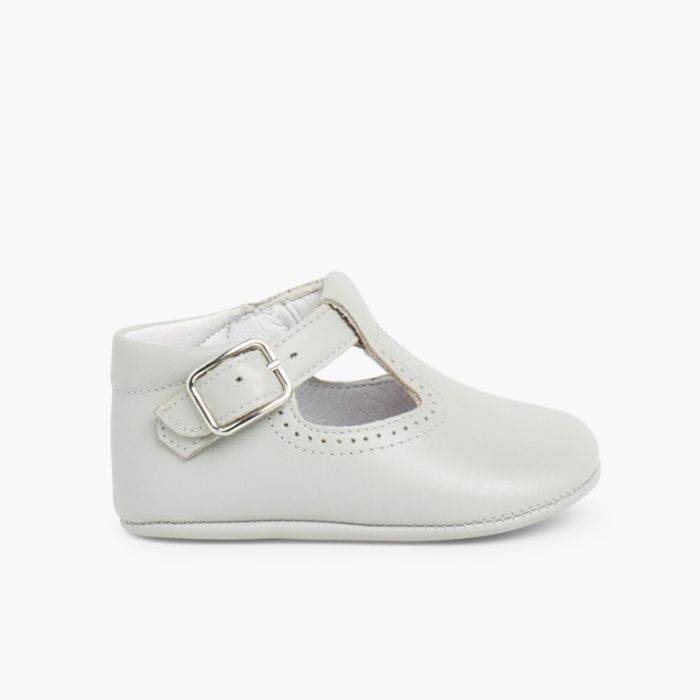 Salomés en cuir pour bébés