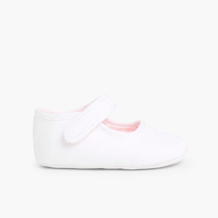 Chaussures babies en toile à scratch pour bébé