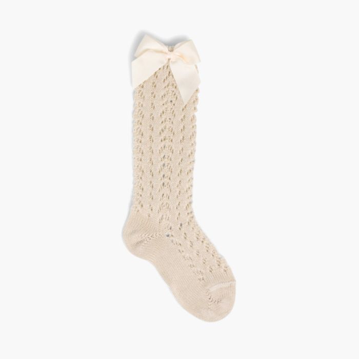 Chaussettes hautes condor ajourées avec un ruban