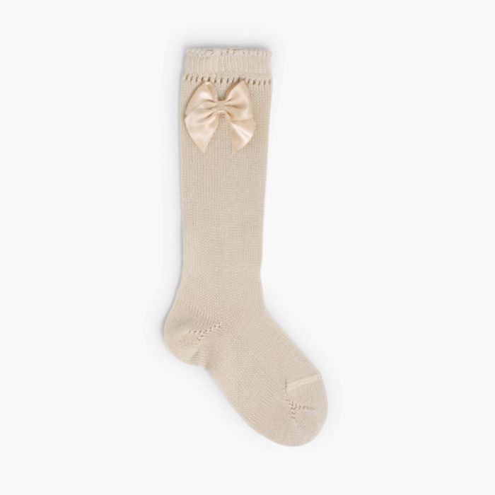 Chaussettes Hautes CONDOR Perlées avec Rubans