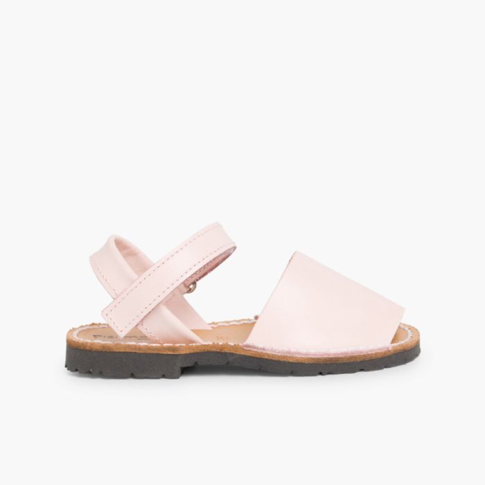 Sandales Avarcas cuir nappa et à scratch pour Enfant 