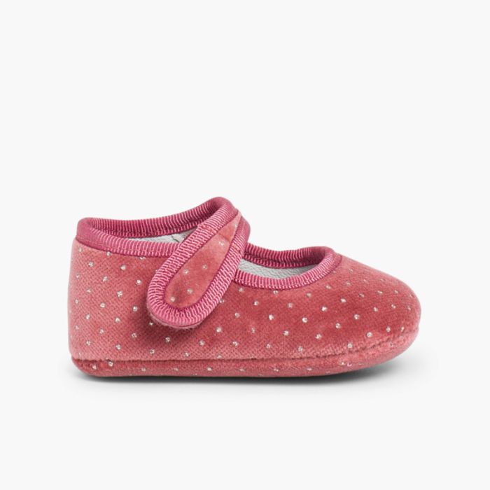 Babies pour bébé en velours avec strass