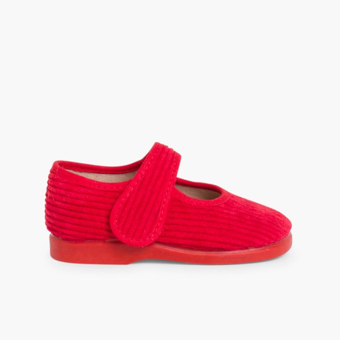 Chaussons Babies en Velours Côtelé pour Filles