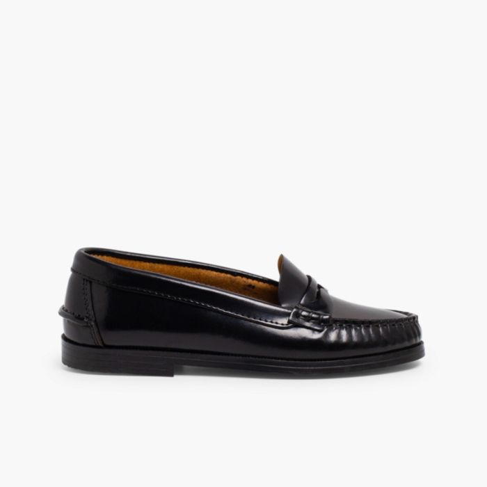 Mocassins fille en cuir pour l’école