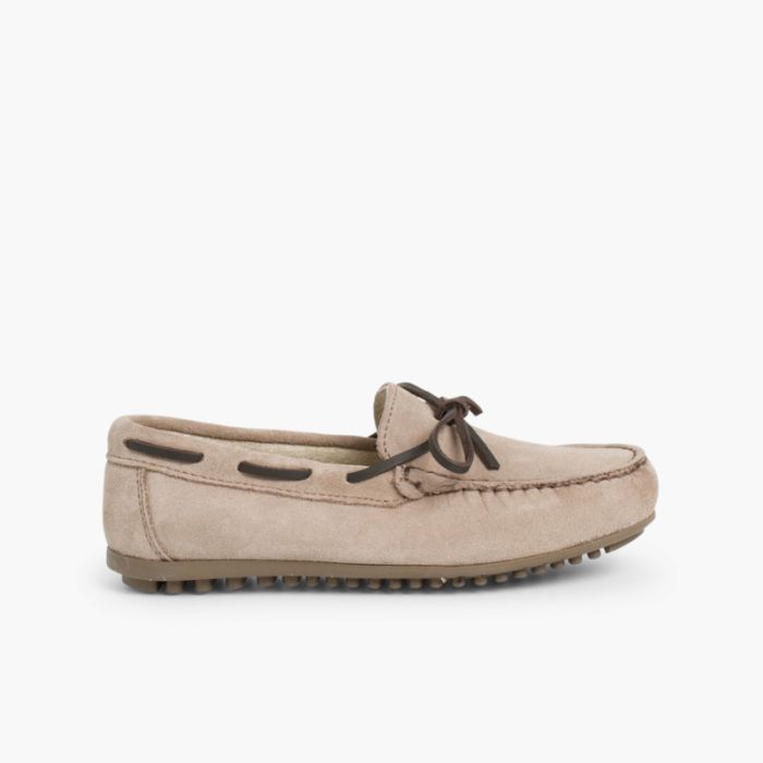 Mocassins pour Garçon en Suède à lacet