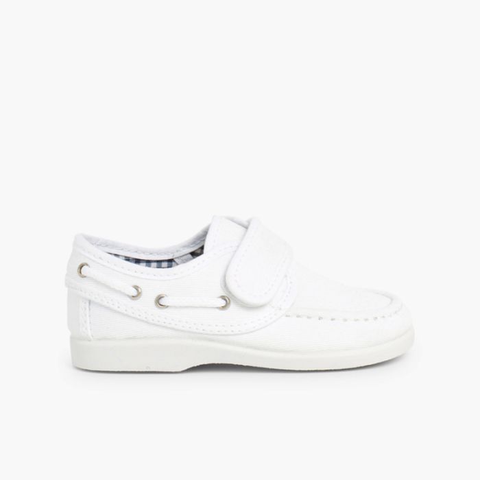 Chaussures Bateau en Toile et Fermeture à scratch