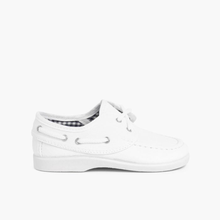 Chaussures Bateau en Toile avec Lacets 
