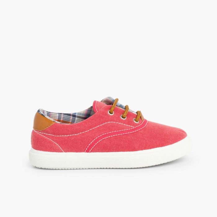 Baskets textile Contrast avec lacets