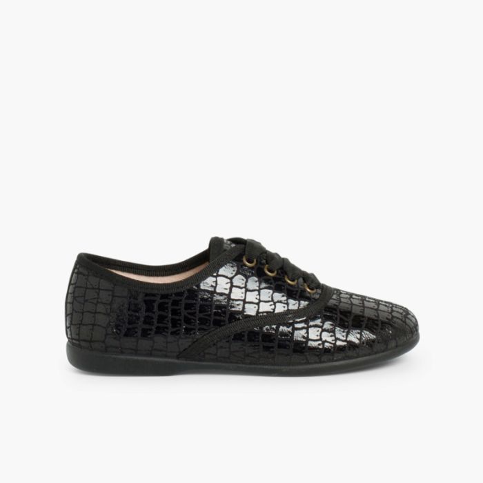 Chaussures Oxford Fille et Femme – Imitation Croco