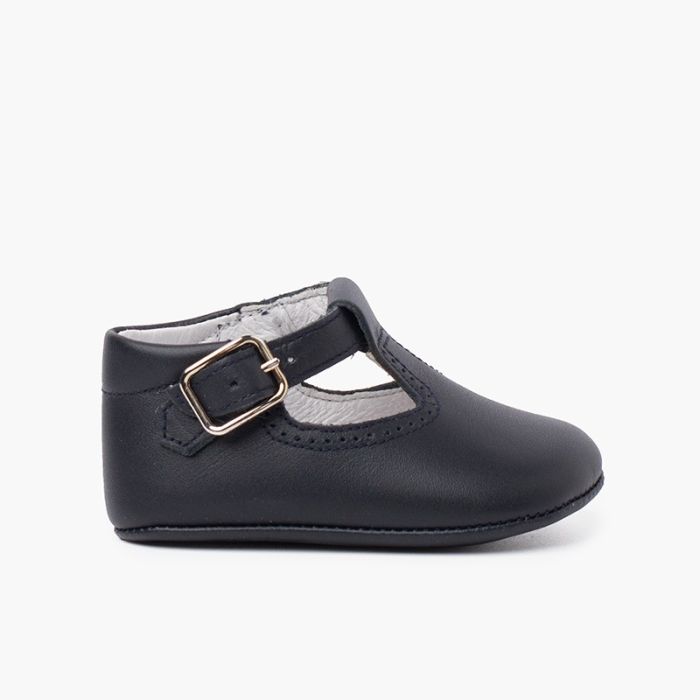 Salomés en cuir pour bébés
