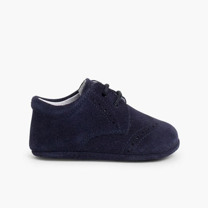 Bottines Bébé en cuir style blucher 