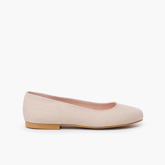 Ballerines de Fête en Lin Fille et Femme