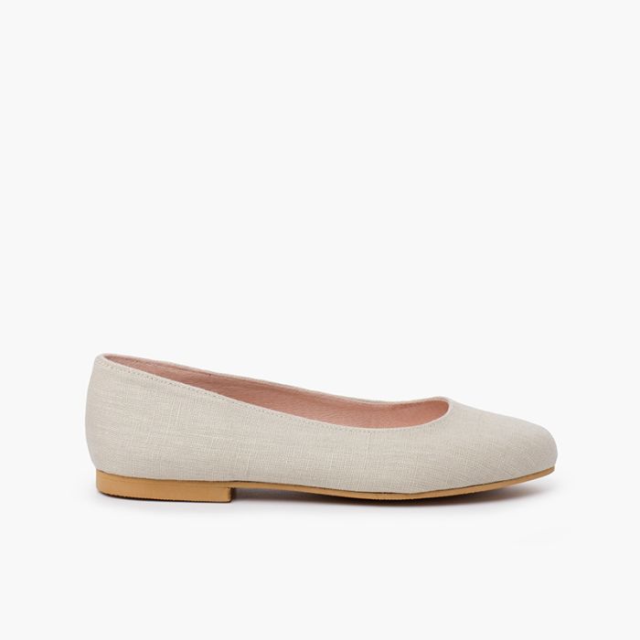 Ballerines de Fête en Lin Fille et Femme