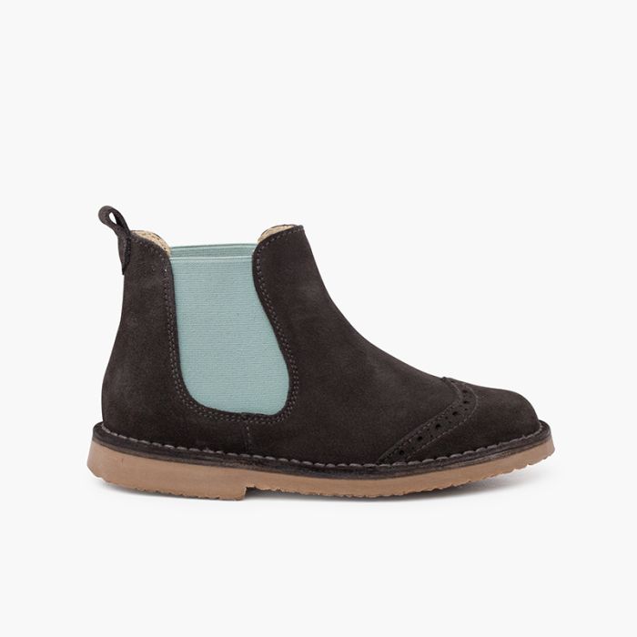 Bottines chelsea hachées extensibles sur les côtés