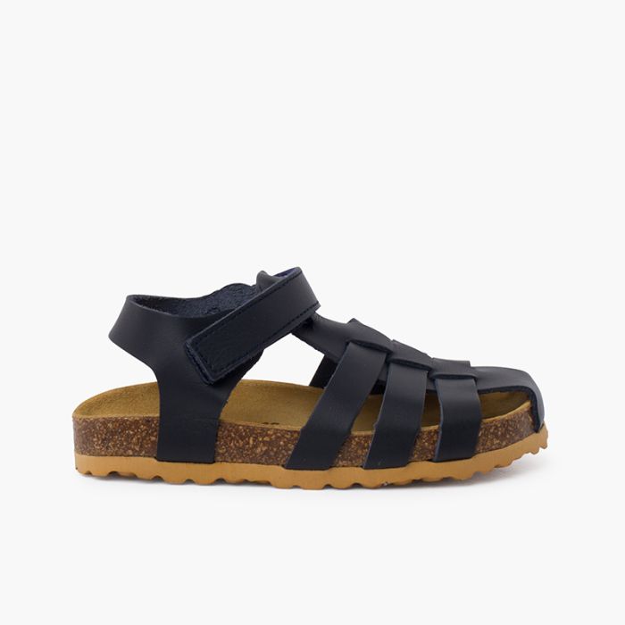 Sandales cuir semelle bio garçon