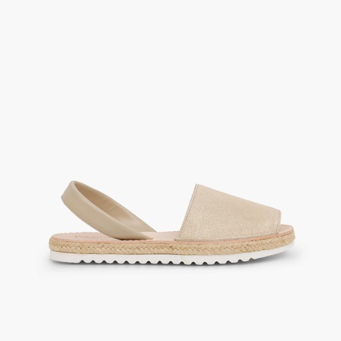 Sandales avarcas pour fille et femme suède brillant