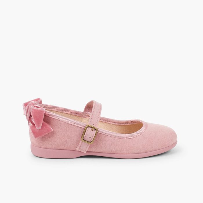 Babies à boucle et noeud arrière velours