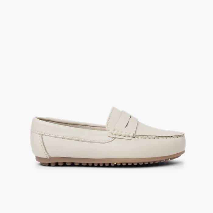 Mocassins garçon cuir et masque