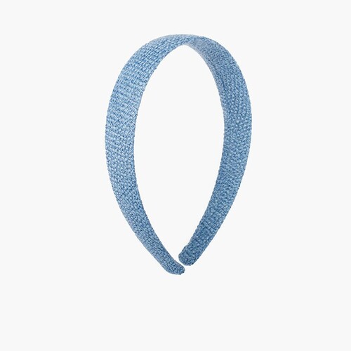 Serre-tête large en toile de sac Bleu de France