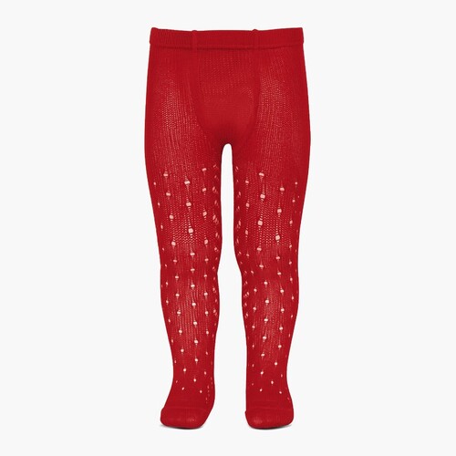 Collant d’Été Ajouré Perle Condor Rouge