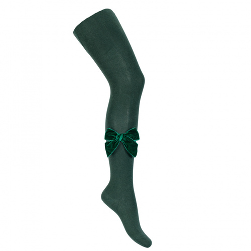 Collants avec noeud en velours  Pin