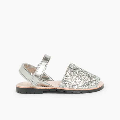 Sandale Avarca Glitter à scratch Argent