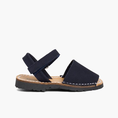 Sandales Avarcas Nubuck avec à scratch pour Enfant Bleu Marine