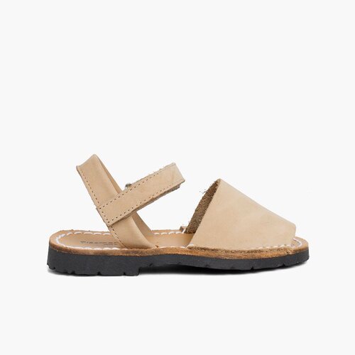 Sandales Avarcas Nubuck à scratch pour Enfant Beige
