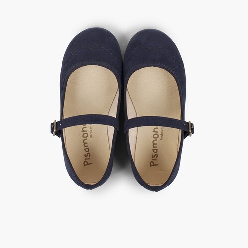 Babies piquées en serratex à boucle Bleu Marine