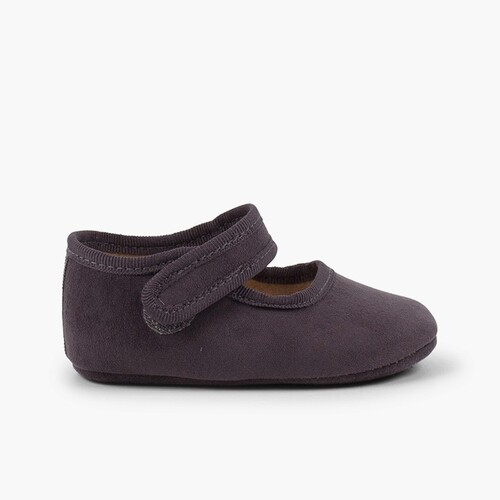 Babies bébés en serratex pour filles avec à scratch Gris