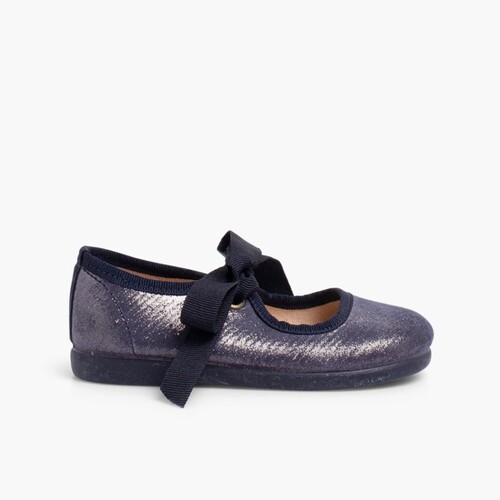 Babies Fille effet brillant Bleu Marine