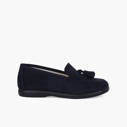 Mocassins pompons serratex Bleu Marine