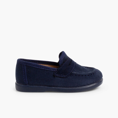 Mocassins pour Garçon en Serratex Bleu