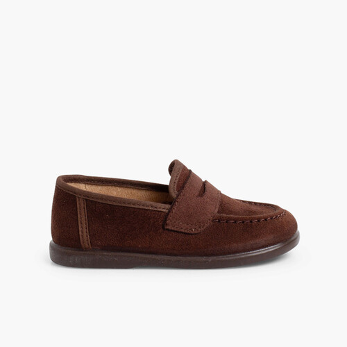 Mocassins pour Garçon en Serratex Marron