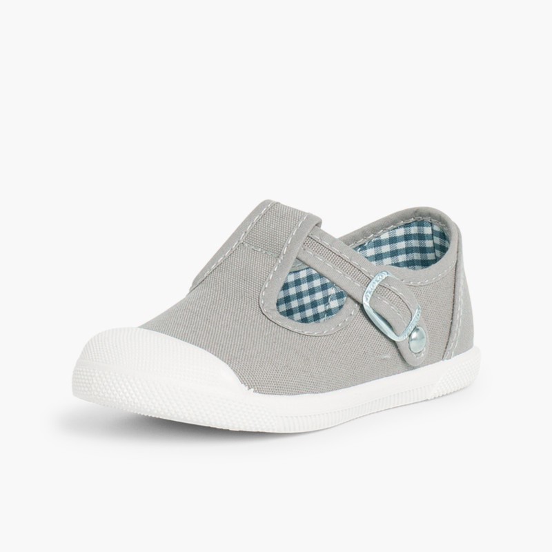 Tennis en Toile pour Garçon – Style Salomé Gris