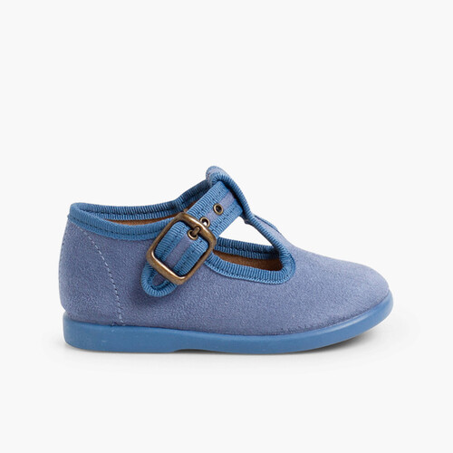 Salomés pour Garçon en Serratex Bleu azur